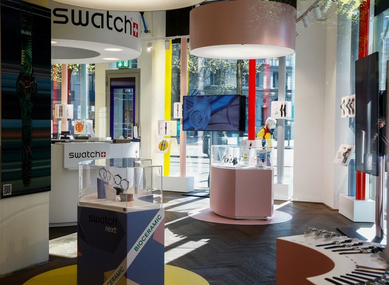 Inside a Swatch store