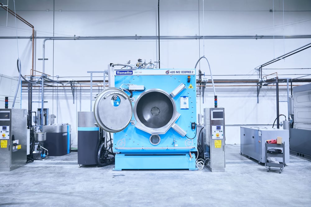 The factory of the future with wet ozone washing technology