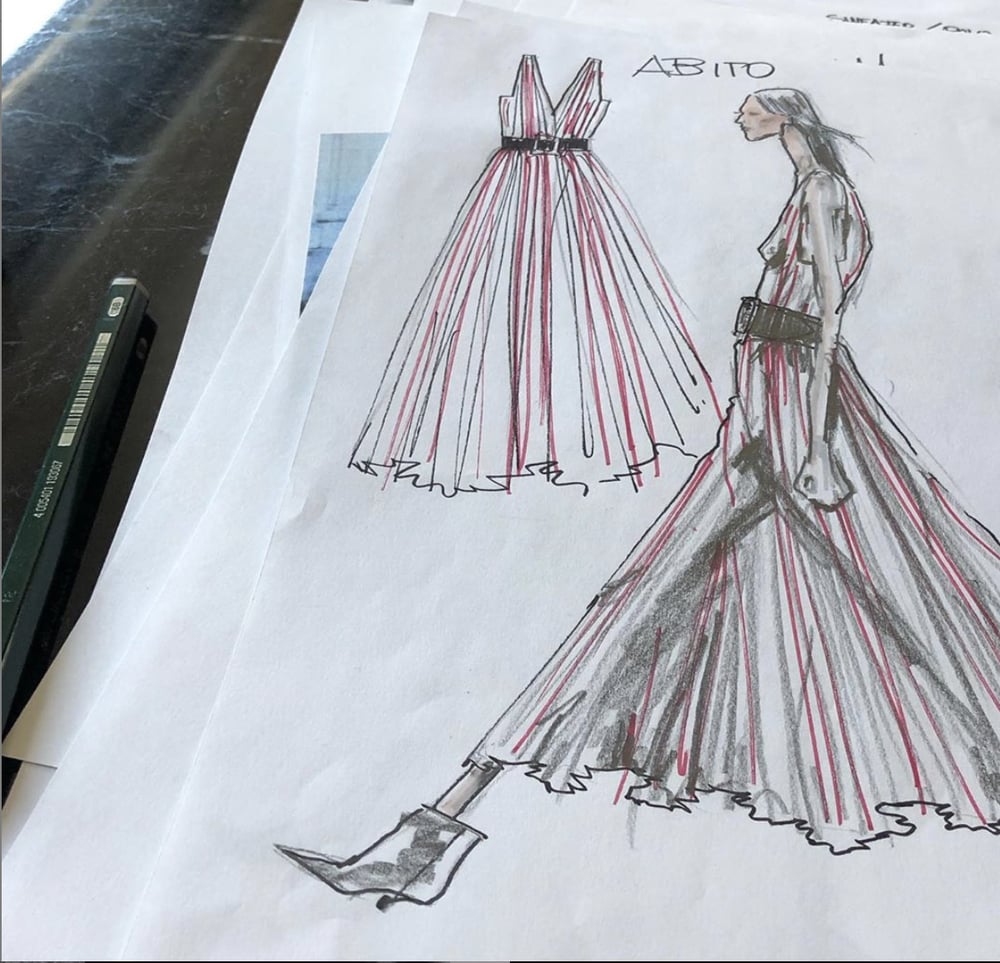 A sketch by Alessandro Dell'Acqua - Instagram