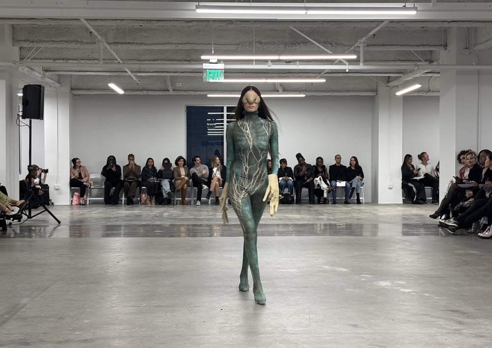 Victor Clavelly alien looks at Ethical Luxury Summit, Downtown Los Angeles