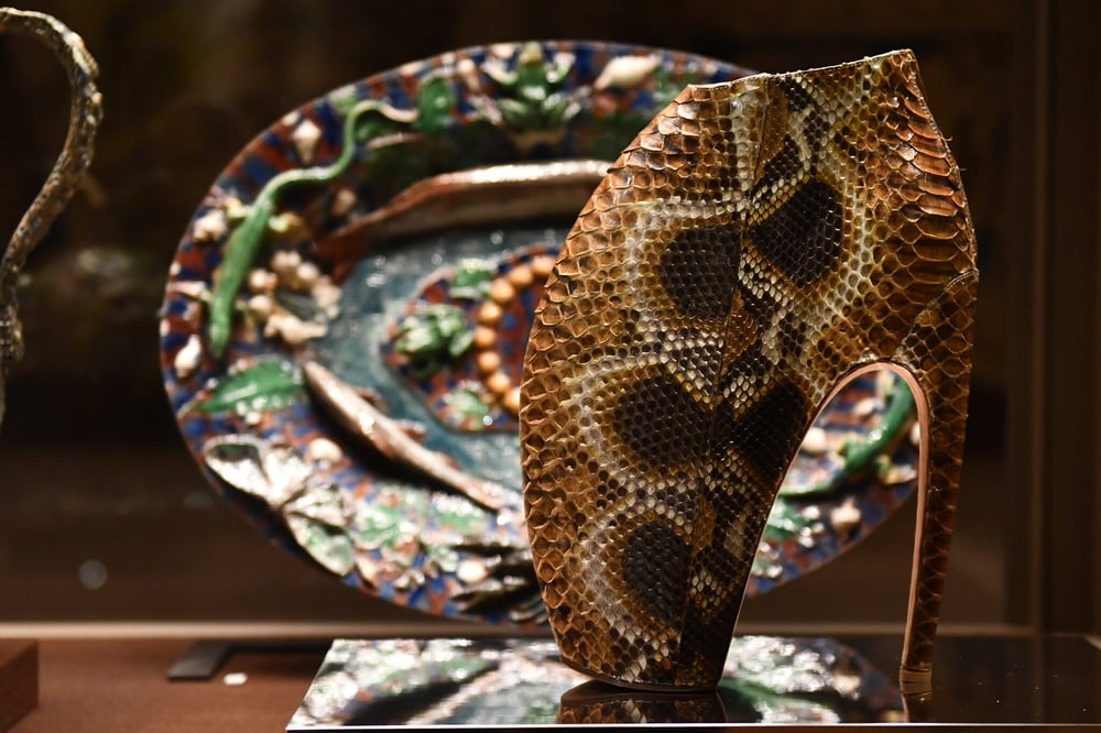 An Alexander McQueen look for Louvre Couture