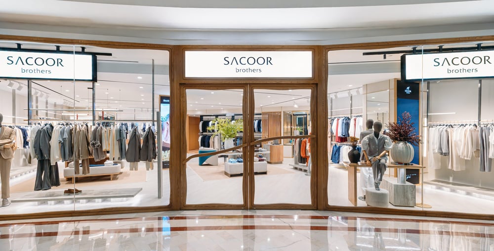 The Sacoor Brothers store in the Suria KLCC shopping centre has reopened as the brand's flagship boutique in Malaysia